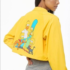 Simpsons Windbreaker Crop Jacket M